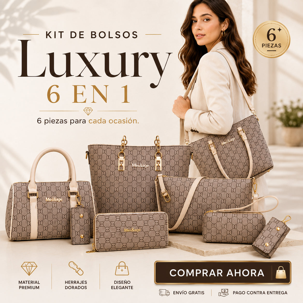 Kit de Bolsos Luxury 6 en 1