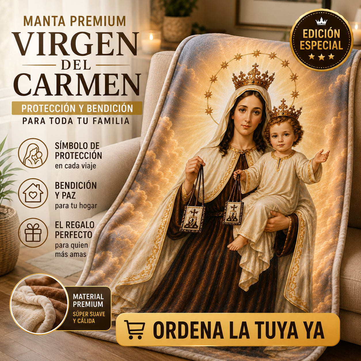 Manta Premium Virgen del Carmen